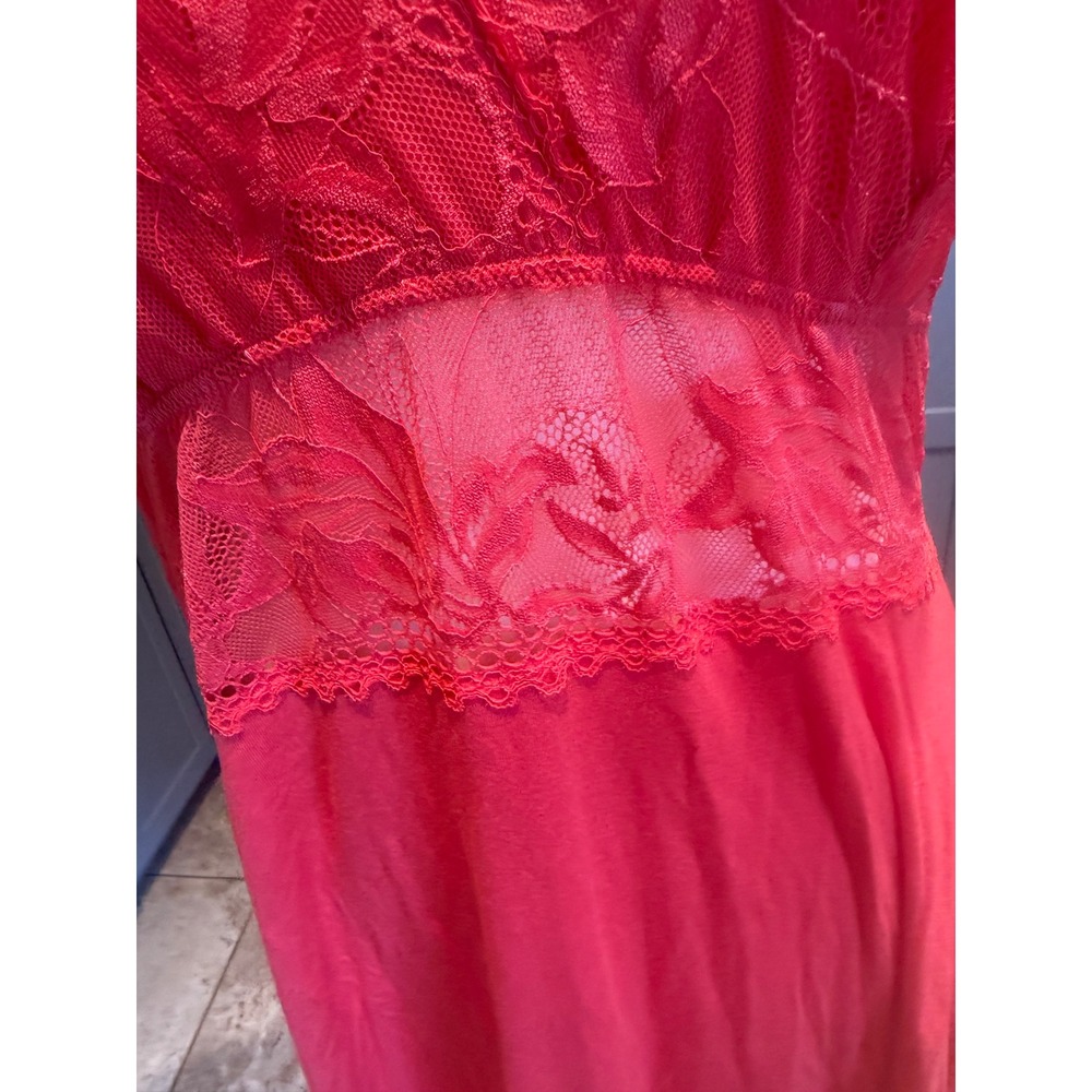 Soma Cool Nights Lace Bodice Chemise Hearts Desire Pink Red L 570317566 NEW - Picture 8 of 11